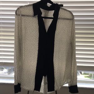 7 for all mankind Blouse. Button-up, Loose-fitted.